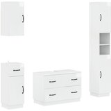  Set kupaonskih ormara od 4 dijela HOORN Bijela visokog sjaja | shoptok.hr