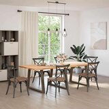  Noge blagovaonskog stola V-oblika 3 kom Prirodni čelik | shoptok.hr