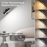 HENSAM 2x LED polnilna, magnetna in brezžična stenska svetilka | Shoptok.si