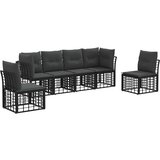  Set vanjskih sofa Crna Poliester - Crna bez stola | shoptok.hr