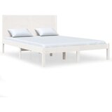  Okvir za krevet od masivne borovine bijeli 140 x 190 cm | shoptok.hr