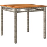  Vrtni stol sivi 80 x 80 x 75 cm od poliratana i bagremovog drva | Eponuda.ba