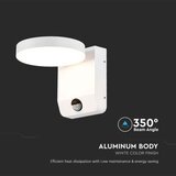  LED spoljašnje zidno svetlo sa senzorom LED/17W/230V 4000K bela | Eponuda.com