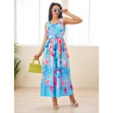 Resti Women's viscose midi dress with straps, featuring a belt in various floral patterns Cijene