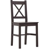  Jedilna garnitura 7-delna borovina temno rjava | Shoptok.si