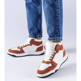 Gemre White-brown high-top sneakers Elizabeth Cene