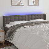 The Living Store led posteljno vzglavje sivo 163x16x78/88 cm umetno usnje - led vzglavje, (21418514) Cene