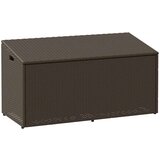 vidaXL Vrtna &scaron;katla rjava 110x50x58 cm poli ratan cene