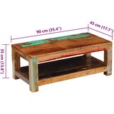  Stolić za kavu od masivnog obnovljenog drva 90 x 45 x 35 cm | shoptok.hr