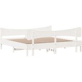  Okvir kreveta bez madraca bijeli 200x200 cm od masivne borovine | shoptok.hr