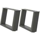  Noge za klub stolić U-oblik 2 kom antracit 50 x (30-31) cm čelik | shoptok.hr