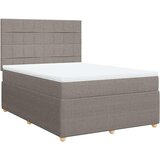  Krevet s oprugama i madracem smeđesivi 140 x 190 cm od tkanine | shoptok.hr
