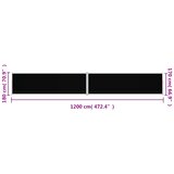  Uvlačiva bočna tenda crna 180 x 1200 cm | shoptok.hr