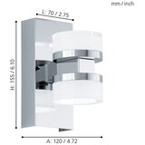 Eglo 94651 - LED kupatilsko zidno svetlo ROMENDO 2xLED/4,5W/230V IP44 | Eponuda.com