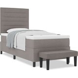  Postelja z vzmetnicami in klopjo Taupe 80x200 cm Tkanina, (22083554) | Shoptok.si