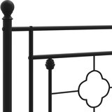  Metalni okvir za krevet s uzglavljem crni 120x200 cm | shoptok.hr