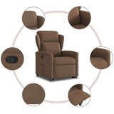  Naslonjač na podizanje od tkanine smeđi | shoptok.hr