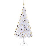  Umjetno osvijetljeno božićno drvce s kuglicama 180 cm 620 grana - Bijela 180 cm 1 with 300 leds&amp gold/bronze balls | shoptok.hr