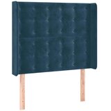  Uzglavlje s ušima tamnoplavo 103x16x118/128 cm baršunasto | shoptok.hr