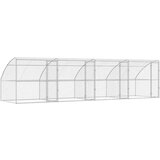 Kućica za pse s pohranom 4 pcs Srebrno 8 x 2 x 2 m Čelik | shoptok.hr