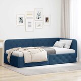  Kutni okvir kreveta Plava 100 x 200 cm tkanina | shoptok.hr
