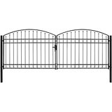 vidaXL Vrata za ogradu ASSEN dvostruka vrata s lučnim vrhom čelik 400x150 cm Cijene