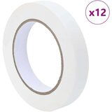 vidaXL Maskirni trakovi za slikarje 12 pcs Bela 19mm x 50m Papir | Shoptok.si