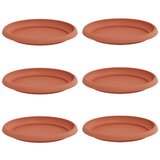  Kružni Pladanj za Cvijeće 6 pcs Crvena cigla Ø 21,5 x 2,5 cm | shoptok.hr