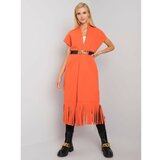 Fashion Hunters Orange coat with ribbon Cene