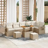 vidaXL Sjedeća garnitura za vrt Bež i krema 289 x 124 x 85 cm Cijene