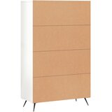  Visoka komoda sjajna bijela 69,5x31x115 cm konstruirano drvo Slike