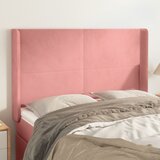  Uzglavlje s ušima ružičasto 147x16x118/128 cm baršunasto | Eponuda.com