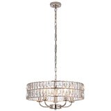  Endon 104467 - Luster na lancu CLIFTON 5xE14/6W/230V, sjajni hrom/prozirno staklo | Eponuda.com