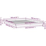  LED okvir za krevet 160 x 200 cm od masivnog drva | shoptok.hr