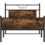  Posteljni okvir brez vzmetnice hrast 100x190 cm inženirski les, (21829468) | Shoptok.si