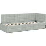 vidaXL kutni okvir kreveta s uzglavljem svjetlosiva 80 x 200 cm baršun | shoptok.hr