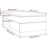 Box spring postelja z vzmetnico temno siv 90x190 cm žamet, (20723398) | Shoptok.si