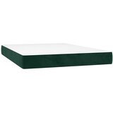  Krevet s oprugama i madracem tamnozeleni 140x200 cm baršunasti | shoptok.hr