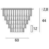  MAXLIGHT C0137 - Plafonsko svetlo MONACO 15xG9/40W/230V prečnika 60 cm hrom | Eponuda.com