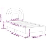  Posteljica za malčke z vzglavjem krema 70 x 140 cm Žamet, (5000104872) | Shoptok.si