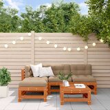  Set lounge namještaja za vrt 5 pcs Vosak Smeđa Masivna borovina | shoptok.hr