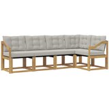 vidaXL Zunanja garnitura za sedenje 5 pcs Bela in svetlo siva, (5000281426) | Shoptok.si