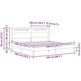  Okvir za krevet Crna 200 x200 cm Umjetna koža - Crna 200 x 200 cm | shoptok.hr