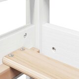  Dnevna postelja s klopjo in streho bela 80x200cm trdna borovina | Shoptok.si