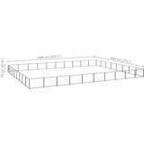 vidaXL kavez za pse crni 80 m² čelični | shoptok.hr