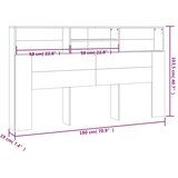  Uzglavlje s ormarićem boja dimljenog hrasta 180 x 19 x 103,5 cm | shoptok.hr