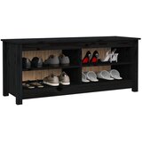  Klupa za cipele crna 110 x 38 x 45,5 cm od masivne borovine | Eponuda.ba