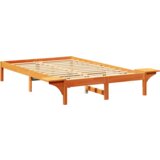  Konstrukcija postelje Voskast rjav 140 x 190 cm, (5000126079) | Shoptok.si