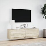  Zidni TV ormarić s LED svjetlima boja hrasta sonome 140x31x38cm | shoptok.hr