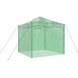  Staklenik s sklopivim okvirom Zelena 290 x 290 x 315 cm Željezo | shoptok.hr